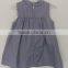 2016 Baby Girls Grey Color Embroidered Dress for Summer