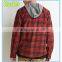 New Look Long Sleeve Check Men Shirts with Contrast Hood