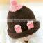 TC17005 Cheap cute baby winter casquette hats new style knitted baby hats and caps wholesale