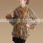 Factory Direct Supply Europe and the United States raccoon fur collar rabbit fur woven fur coat casual jacket