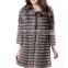 YR573 Luxury Women Fur Strips Fur Garment Real Silver Fox Fur Coat