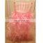 Party Hot Sale Pink Organza Half Cheap Wedding Chair Covers