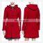 Classic women Hooded Toggle-Front Woolen Fitted Coat NT234