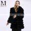 2017 Latest Design Fur Hooded Jacket Fashion Genuine Fox Fur Coat Womens Clothes