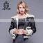 2017 New Style Double Face Lambskin Lined Leather Motorcycle Fur Jacket for Women