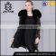 Men real fur parka jacket with black fox fur and camouflage shell