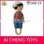 customize plush cartoon doll with clothing can print own logo
