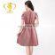 New printing designs lady casual plus size frock for spring blouse