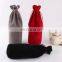 10pcs/lot 10x33cm Black/Red/Grey Round Bottom Velvet Bags & Pouches Big Drawstring Gift Bag Wine Bottle Packaging Bags