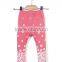Fashion clothing 2016 kids flower printed cotton fabric pink leggings