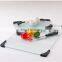 Custom Square Creative Personalized Pattern Toughened Coloured Glass Chopping Cutting Board for Kitchen