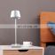 Adjustable light brightness decorative  bed table desk lamps portable rechargeable Led study lamp with shade metal black gold