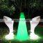 Portable PE plastic furniture led bar tables and bar chairs