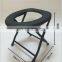 Hot sale Aluminium Alloy Lightweight homemade commode wheel Toilet Chair for disable people and adults