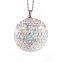 Car Pendant Crystal Car Pendant Ball Inlaid With Diamond Hanging Rearview Mirror Full Diamond Decoration