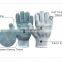 EN388 grade 5 stainless steel wire cut and puncture-resistant safety gloves with cowhide on the palm