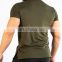 Custom Logo Cotton High Quality Side Split Forces Stretch Tight Fitness T Shirt Men