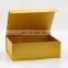 Ready stock yellow golden color magnet lid rigid foldable gift box wholesale