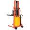 Semi-electric stacker with Portable Self Lift Ability Fork Stacker Hydraulic Truck