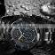 CADISEN 9054 Classic black metal stainless steel strap day showed quartz analog waterproof fashion watch man