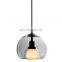 Kitchen Dinner Table Smoke Grey Cognac Amber Color Round Ball Light LED Pendant Lamp Glass Hanging Lamp