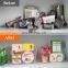 Amazon Hot Sell Save Space Clear Plastic Large Storage Basket Organizer Bins for Refrigerator Pantry Kitchen
