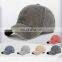 Low MOQ Custom Unisex Adjustable Vintage Cotton Washed Dad Hat Plain Distressed Baseball Cap