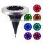 Smart Lawn Patio Led Stainless Steel Solar Powered Disk Ground Light Outdoor Solar Garden Light