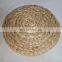 High Productivity Logo Table Brown Round Natural Braided Woven Water Hyacinth Placemats