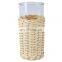Handmade Rattan Wrapped Ice Tea wicker Woven Toothbrush cup Holder Nursery decor Wholesale in Bulk