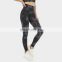 New Women Fashion Black Tie Dye Sports Workout Bra Top And Leggings Sets Fitness Gym Activewear Clothing Women Yoga Sets Suits