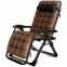 Foldable Patio Recliner Anti Gravity Lounge Chair With Pillow Outdoor Camp Chair