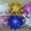 Colorful Iridescent star bow ribbon with LED light for Decoration Christmas/New Year