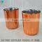 2016 Latest Round Bottom Copper Candle Jar With Metal Lids Wholesale Quality Choice