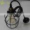 Vintage Industrial Black Wire Cage Lamp Shade Pendant Light