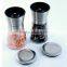 Gourmet Salt and Pepper Mill Set Stainless Steel and Glass Adjustable Manual Grinder