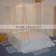 Dot Serging Multi-door 4 Poster Square Bed Canopy Mosquito Net ,Square Bed Mosquito Net For Double bed