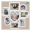 heart shaped combination PP plastic photo frame