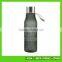 600ml Frosted plastic glass water bottle with silicone sleeve