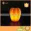 Mini Wax 4" Hollow Carved Halloween Pumpkin Flameless Battery Operated LED Candle