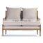 European solid wood hotel reception sofa