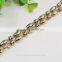 new design fashion beautiful crystal necklace,crystal jewelry necklace stainless steel pvd gold reflection box chain