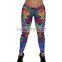 Woman Body Fitted Black Leggings/Tights Full Sublimated with Custom multi-color design