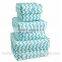 Zigzag Plastic Woven Basket, Set of 3