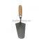 20cm Gauging trowel with wooden handle, metal end cap, carbon steel blade