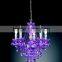 2015 Acrylic Shade Pendant Lamp Gold color decorative acrylic chandelier