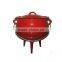 enamel finishing three-legs cast iron potjie pot