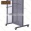 Clothing Store Wood And Iron Net Design Two Sided Slatwall Stand Display Rack. Color:Grey