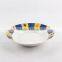 Porcelain soup plate with full design ceramic plate