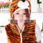 beautiful promotional brown customized plush tiger animal shaped clothes/clothing/dress/garment